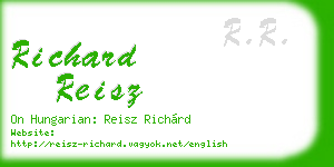 richard reisz business card